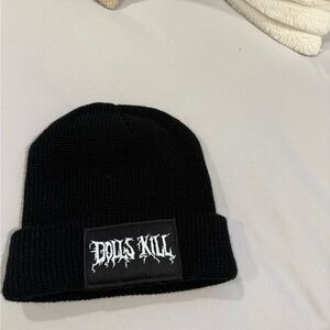 Dolls Kill Black Beanie